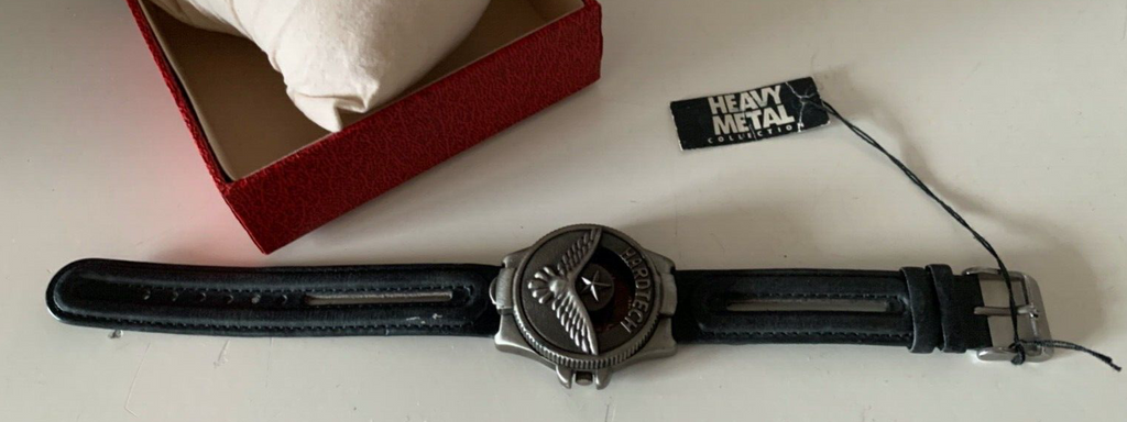 🔴 HEAVY METAL orologio uomo Hard tech collection e cartellino quarzo del 2000
