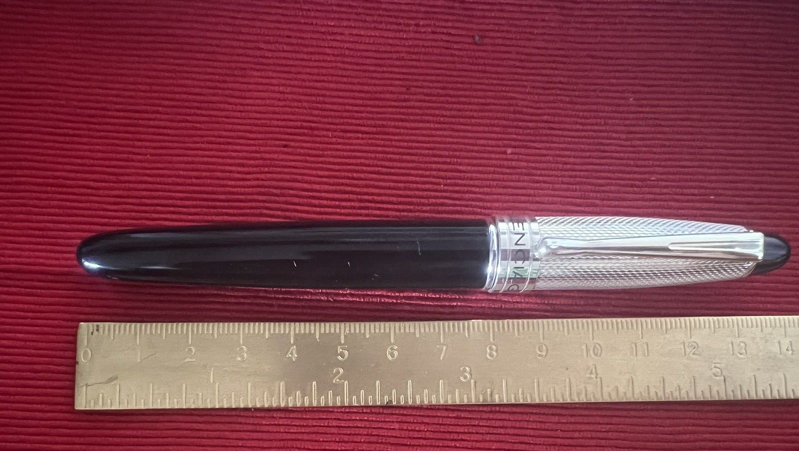 🔴 BALENCIAGA penna stilografica lacca nera a cartuccia Iridium Point garanzia