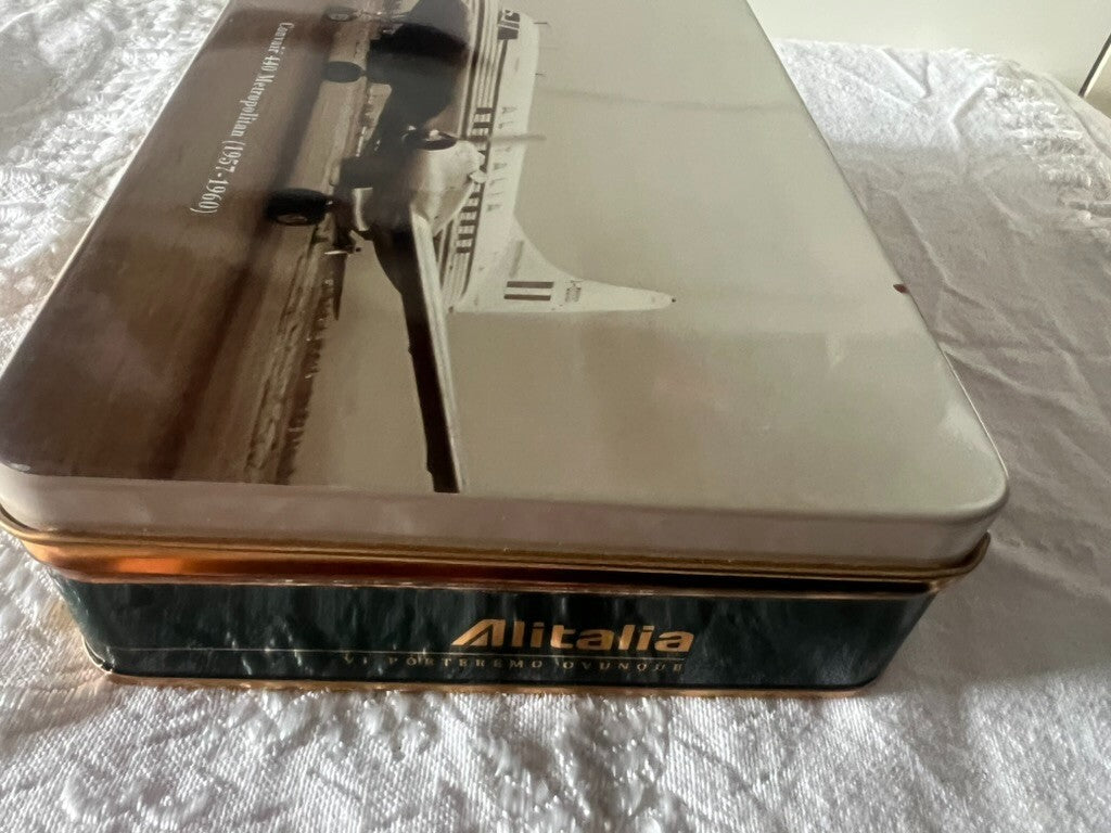 🔴 ALITALIA scatola latta MAGNIFICA Convaiar 440 Metropolitan vintage
