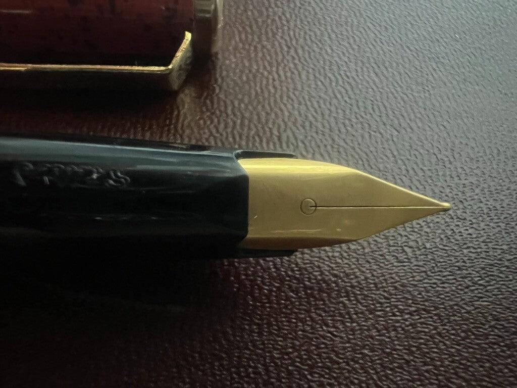 Stilus Stylo-Plume Stylo à Plume Laque Marbré Orange Stylo Plume F Vintage