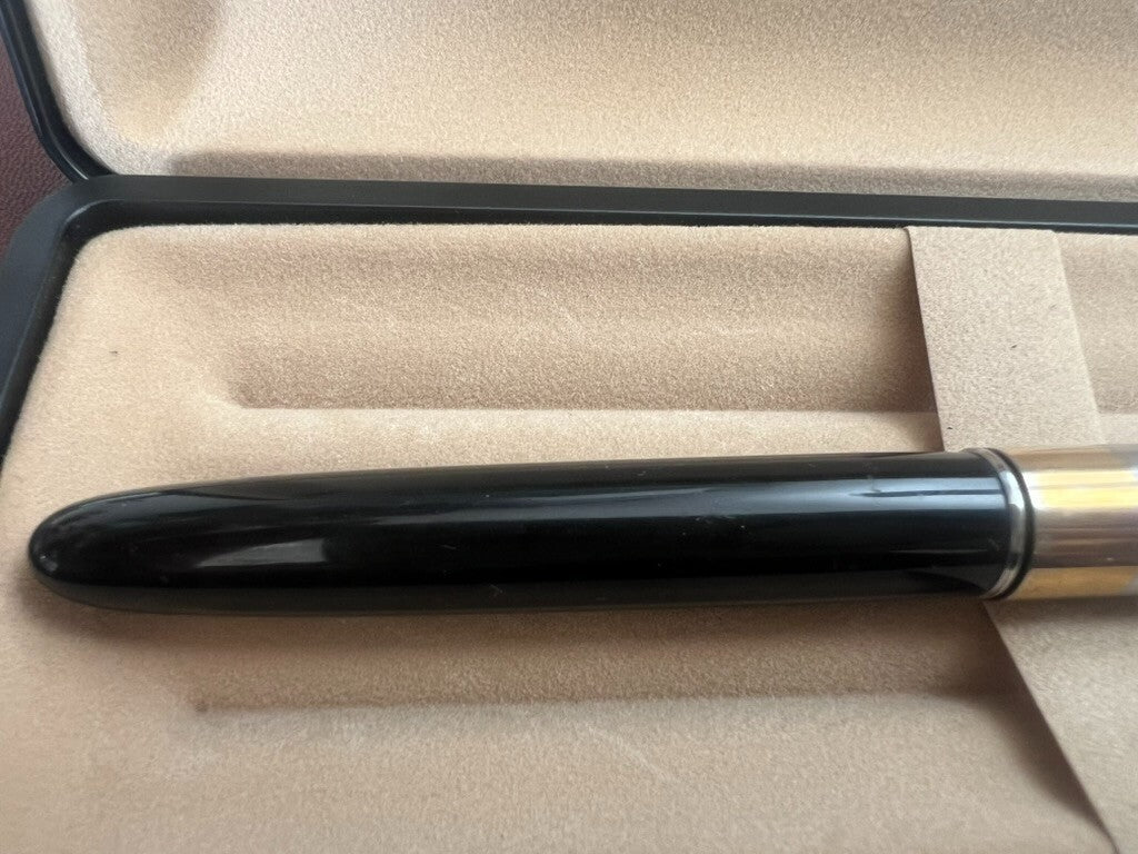 Stylo-Plume Stylo à Plume Noire Piston Aerodinamico Or Écrit Vintage C 