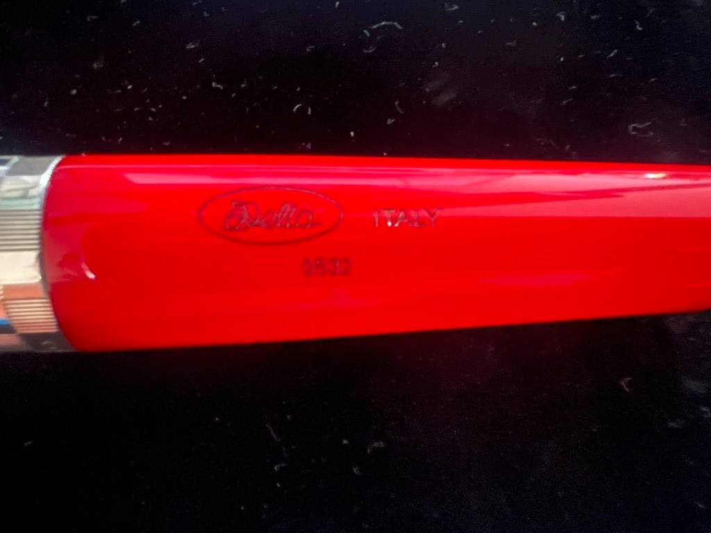🔴 DELTA penna stilografica Alfa Romeo Giulietta rossa Argento 925 e ORO 18 KT M