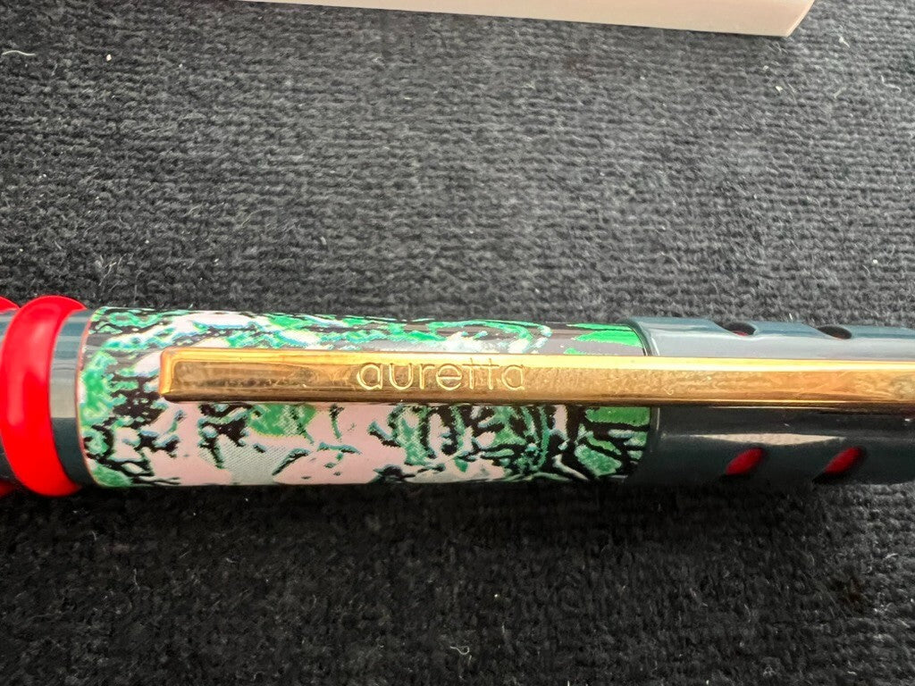 Auretta Stylo-Plume Stylo à Plume par Aurora Jungle Feuille Cartouches Cru '70