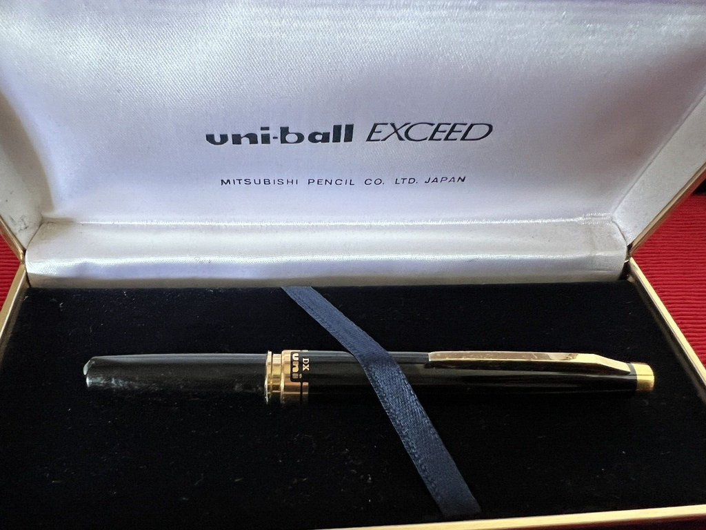 Uni-Ball Stylo-Plume Sphère Dx Mini Noire Brillant Avec Profils Doré Vintage