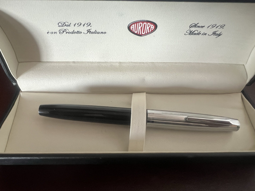 🔴 AURORA penna stilografica Duo Cart pennino M a cartuccia scrive