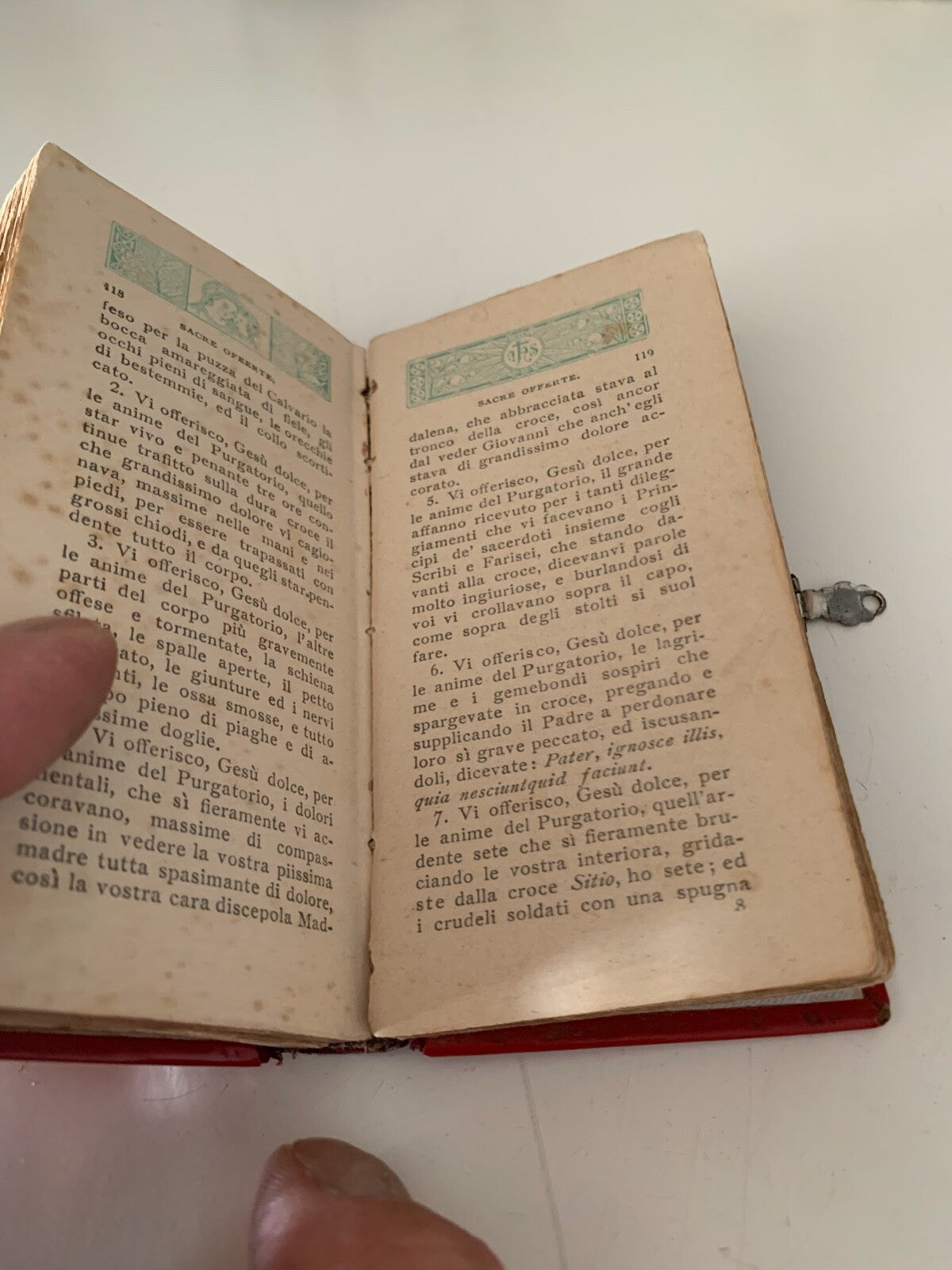 🔴 Book DELIGHTS OF THE CHRISTIAN thick booklet with antique holy cards 1897 