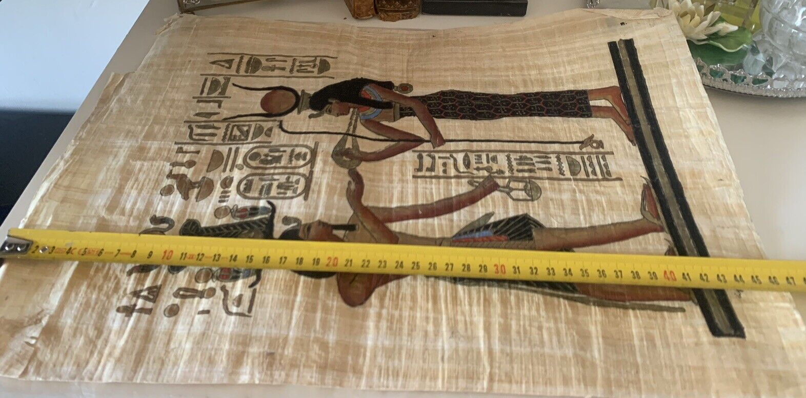 🔴 PAPIRO EGIZIO AUTENTICO egiziano originale dipinto a mano vintage