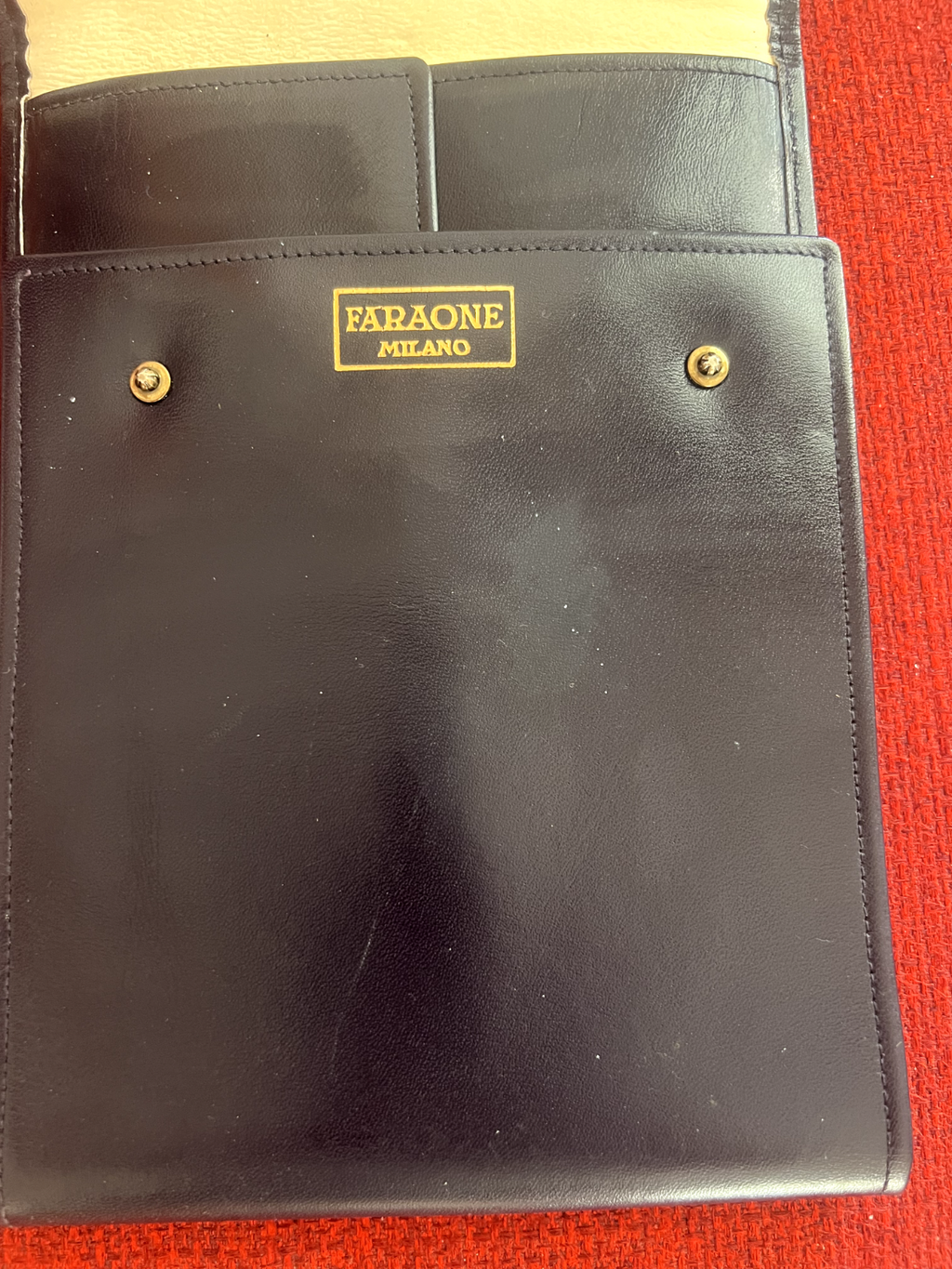 Faraone Housse Collier Trousse Ceinture Bleu de Voyage Milano Vintage