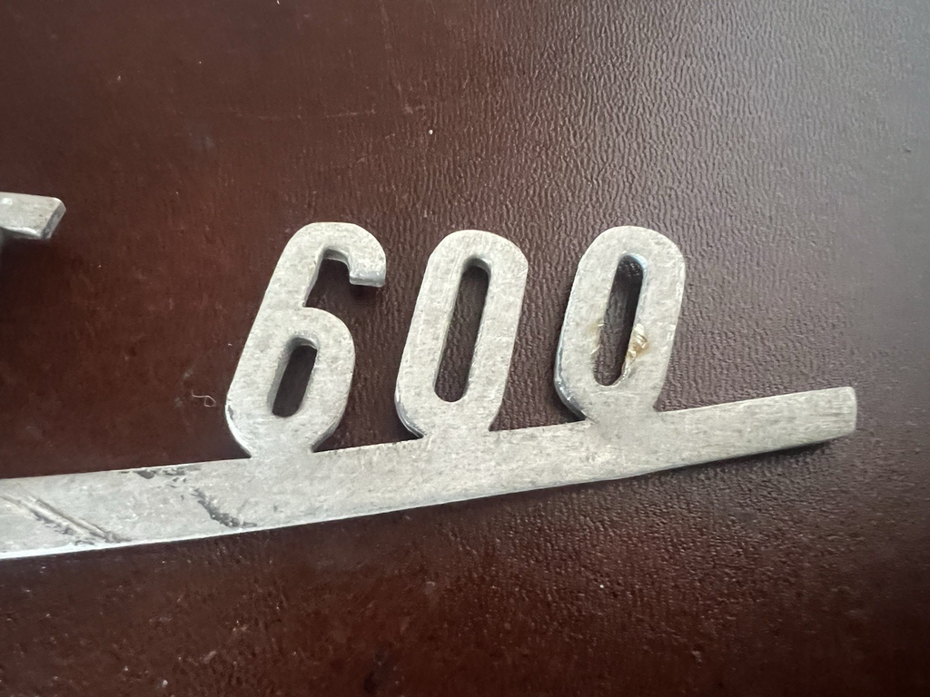 Coat of Arms Fiat 600 Car Emblem Frieze Logo Print Plate Metal