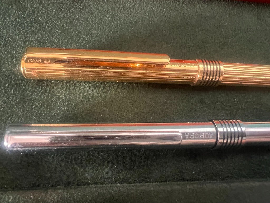 Aurora Penne Sphère Marco Polo Chrome Et Or They write 2 pens 
