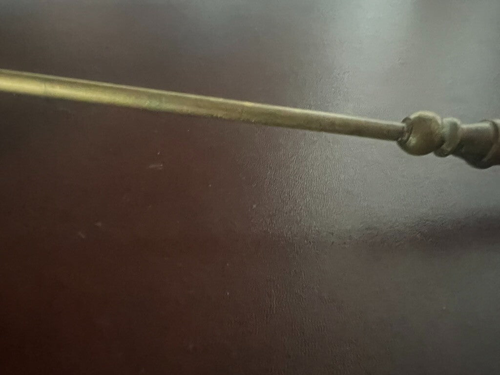 Snuffer Candle Mocciolo Vibration Candle Bronze Handle Wood Vintage