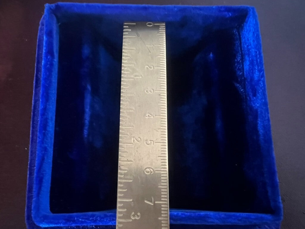 Boîte Montre Poche Housse Coffret Trousse Velours Bleu Vintage