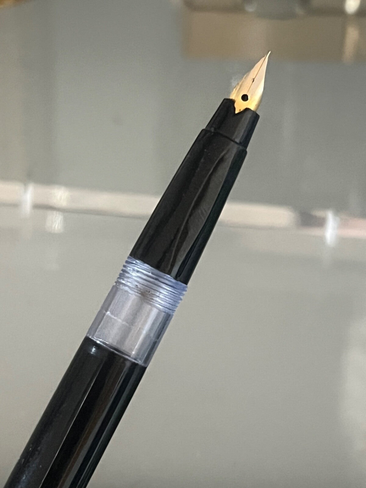 Luxor Stylo-Plume Stylo à Plume Piston Fonctionnel Noire Vintage Années 1960
