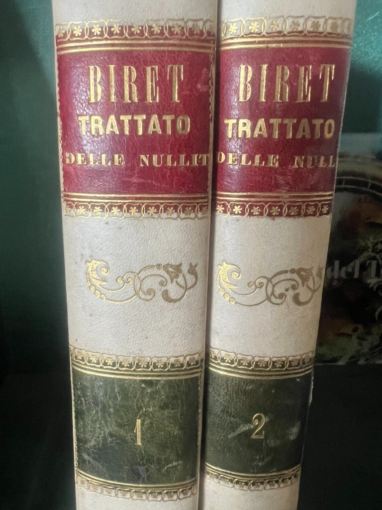 🔴 Books TREATISE OF NULLITIES BY Biret Tommaso Mazza Italian antique 1825 