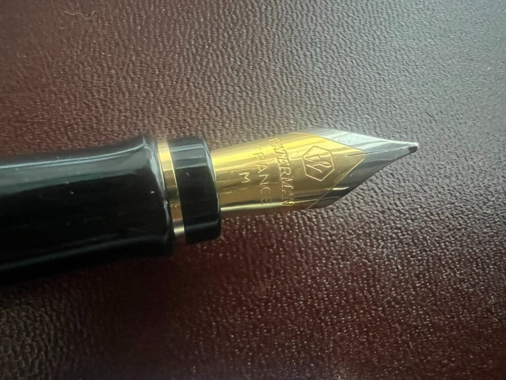 🔴 WATERMAN penna stilografica Emisphere lacca azzurra pennino M e cartucce CP