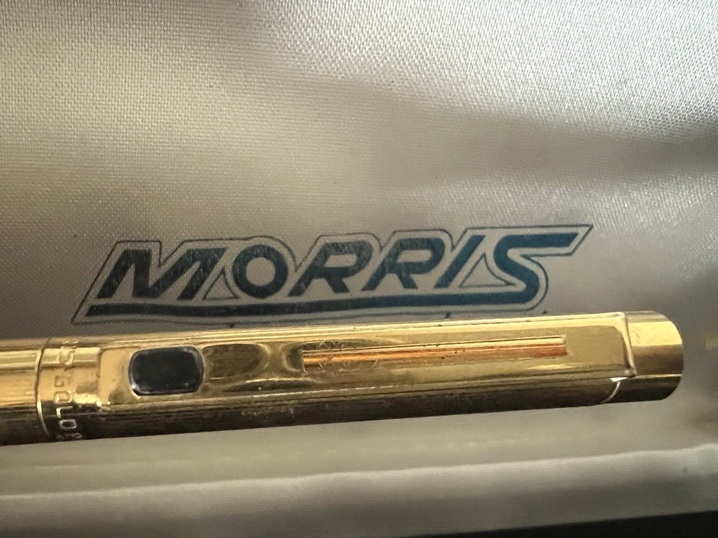 🔴 MORRIS penna sfera placcata oro 18 KT con piccoli segni erosione vintage