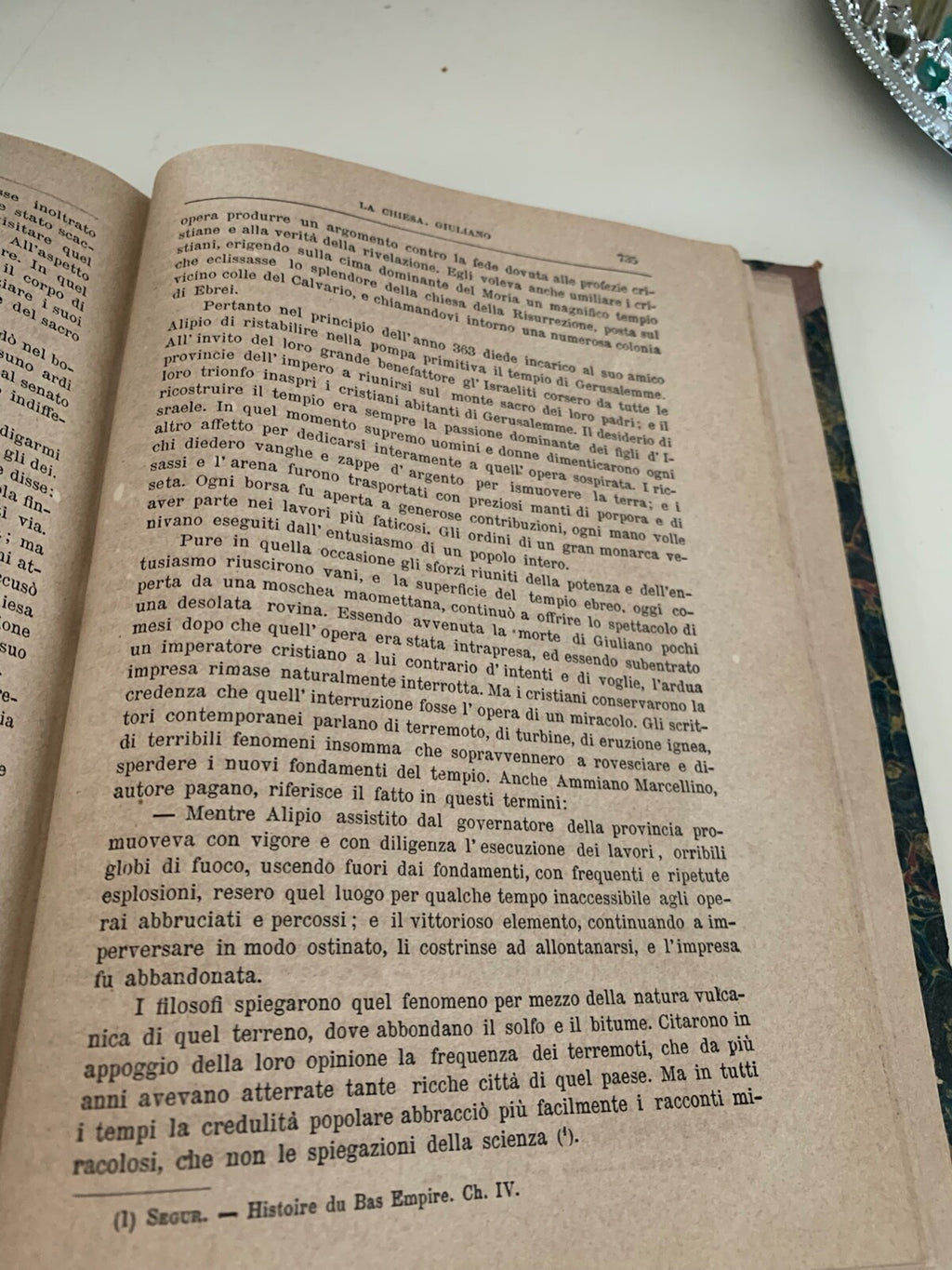 Antique Livre Storia Populaire D'Italie Origines Jusqu'À Roma Oscar Pio 1871