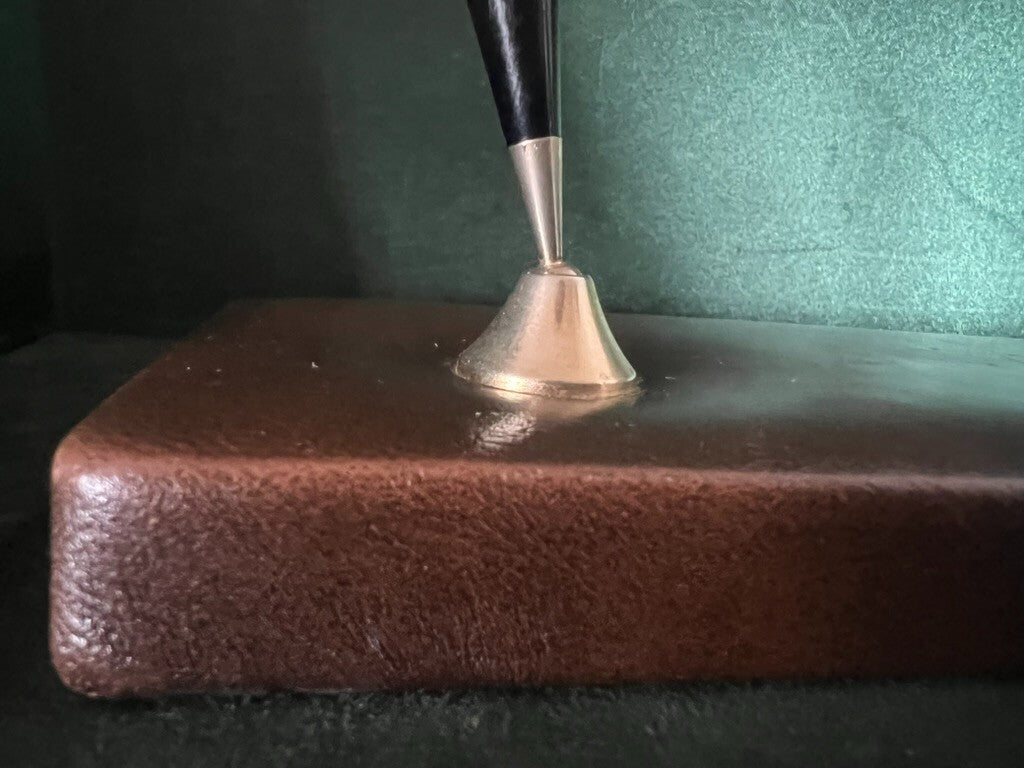 🔴 Stiloforo base penna stilografica sfera PELLE portapenna scrivania vintage