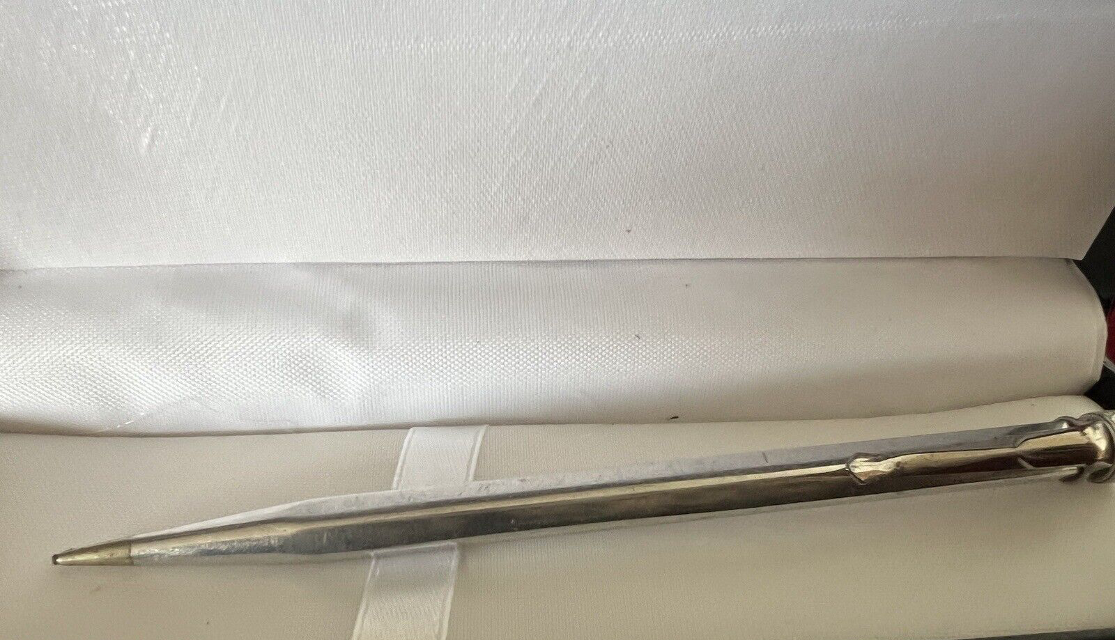 🔴 VIBERTI Druckbleistift aus verchromtem Metall mit Vintage-Mine 