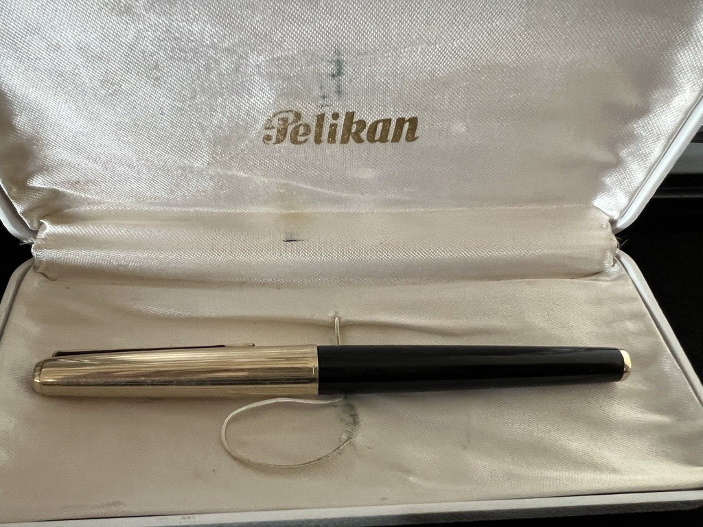 Pelikan 30 Stylo-Plume Stylo à Plume Plaqué Or 14k Cartouche Écrit