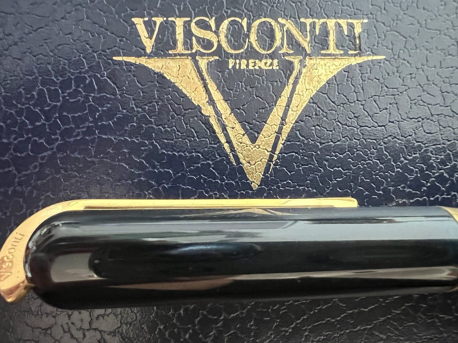 Visconti Stylo-Plume Sphère Périclès Bleu Marbré Écrit Boîte Et Certifié