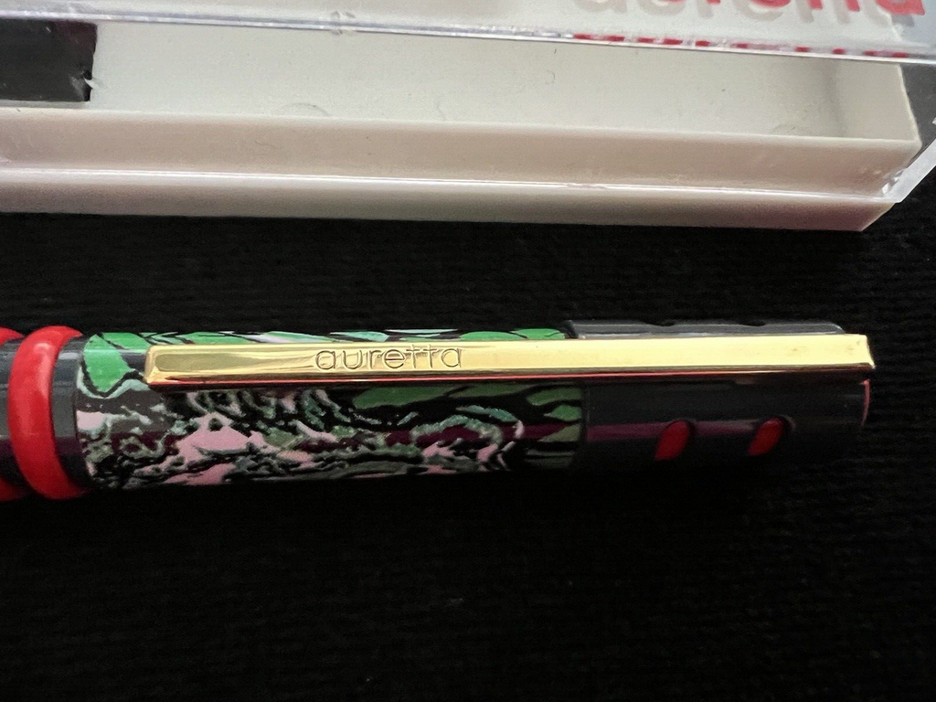 Auretta Pen Fountain Pen By Aurora Leaves Jungle Cartridge Vintage 1970 C