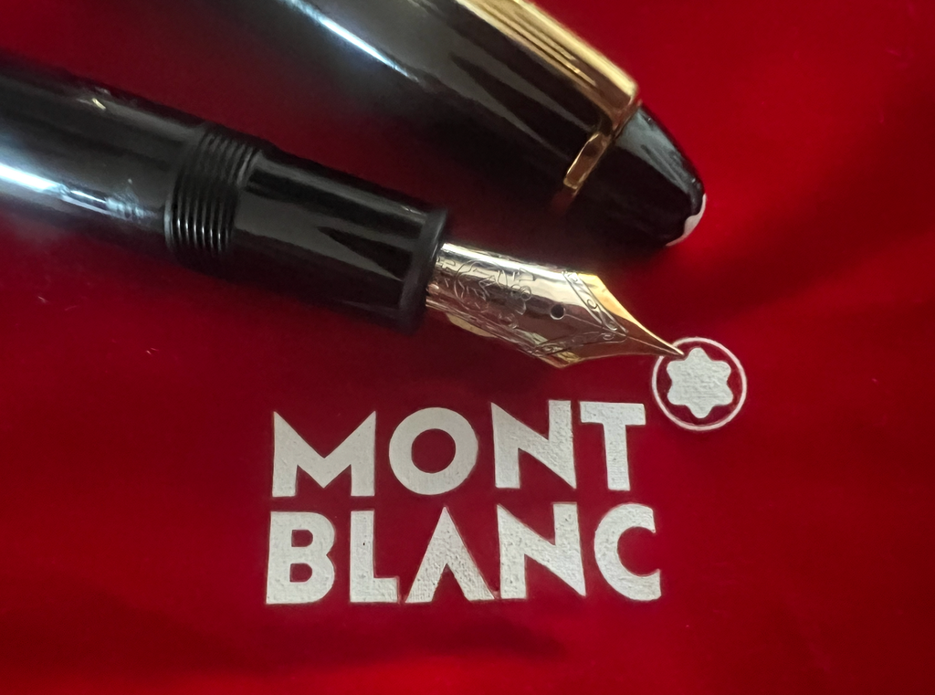 🔴 MONTBLANC Meisterstuck 146 fountain pen GOLD nib M instructions box