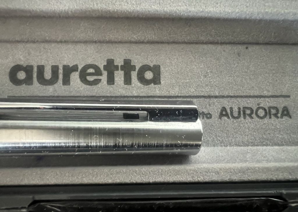 Auretta Stylo-Plume Sphère par Aurora Chrome Italienne Écrit Vintage 1970 A
