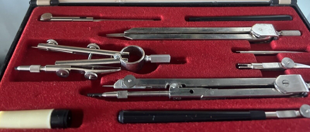 Atlas Compasses Design Technical Case Set Sg 43 Vintage