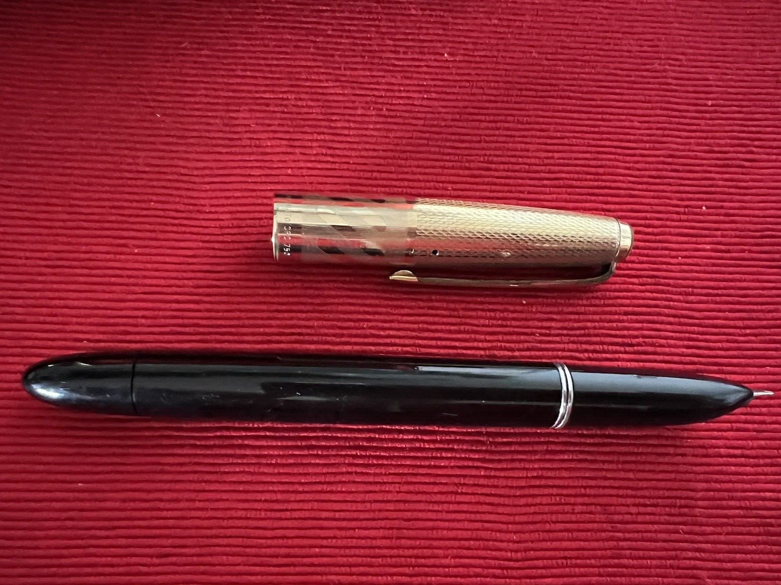 Zenith Füllfederhalter-Set, Extra-Stift, Gold und Bleistift, mechanisch, Vintage 