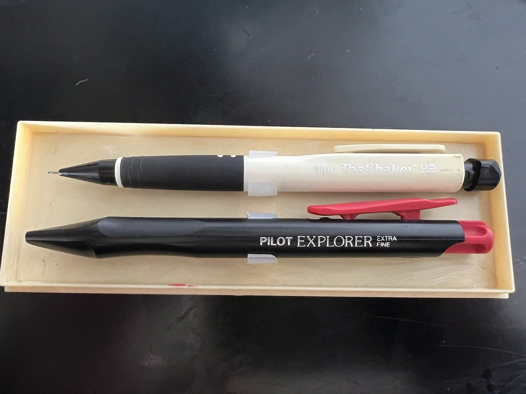 🔴 PILOT penna sfera EXPLORER nera matita meccanica THE SHAKER 0,5 vintage