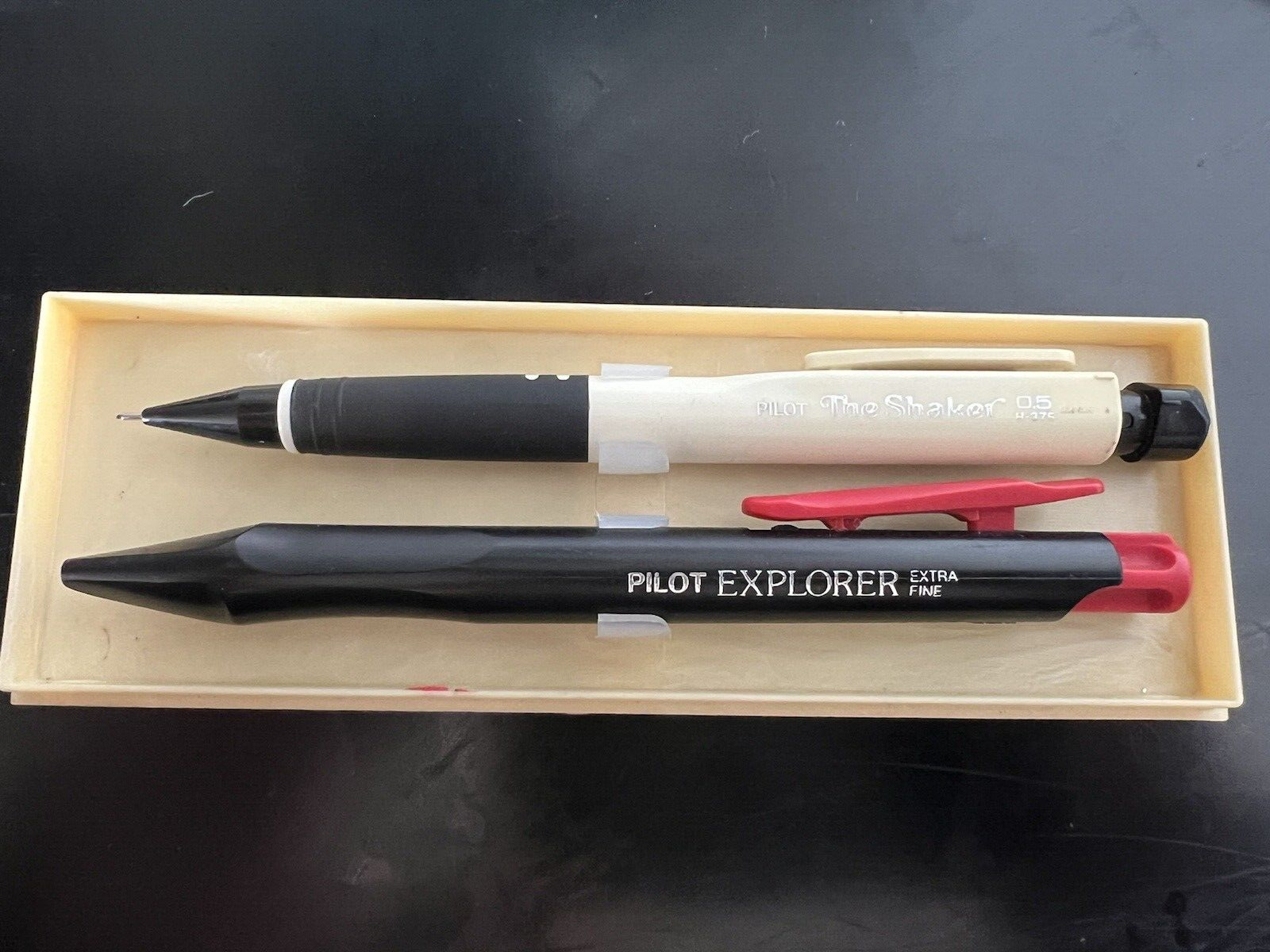 🔴 PILOT penna sfera EXPLORER nera matita meccanica THE SHAKER 0,5 vintage