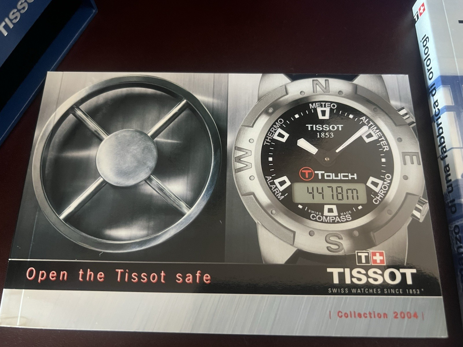 🔴 TISSOT box scatola orologio T-Touch Safe blu multipiano con libretti