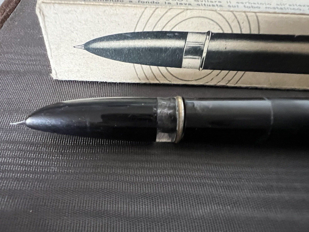 🔴 VIS PEN penna stilografica pennino ORO 14 KT scrive con astuccio vintage