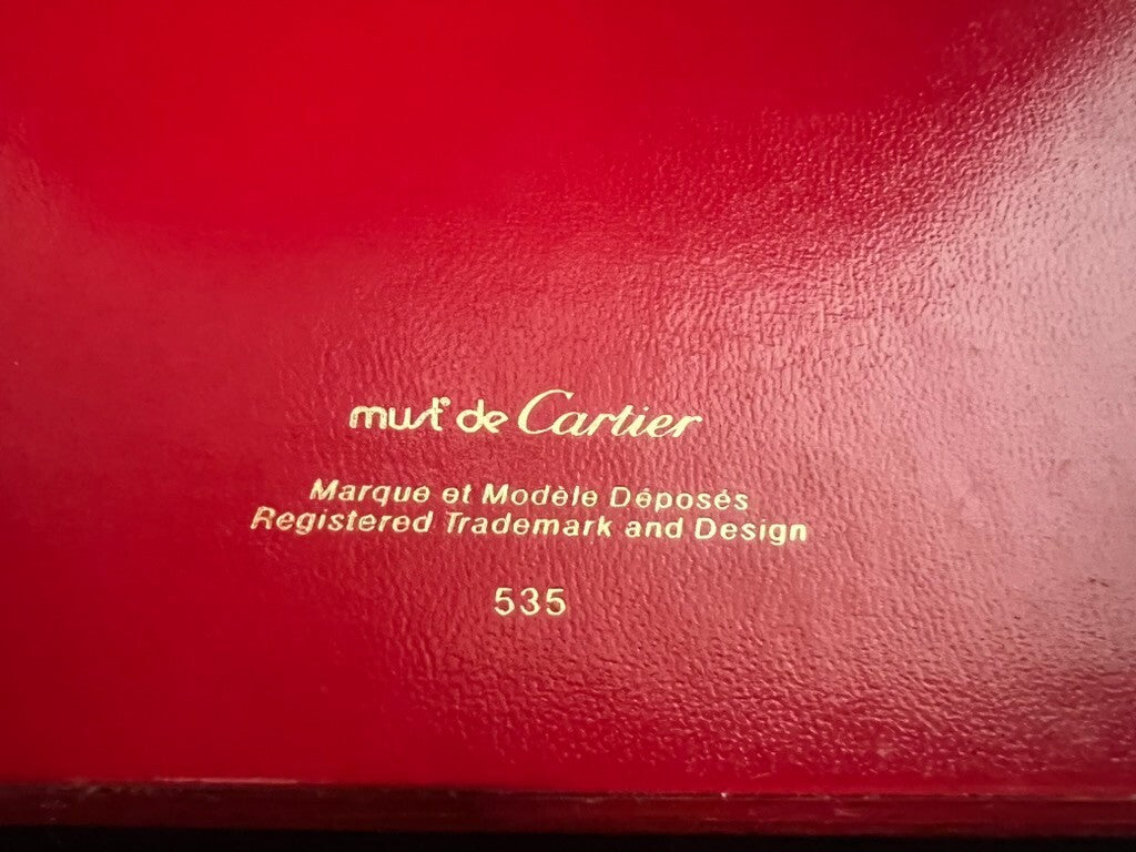 🔴 CARTIER Schachtel 535, rote Schachtel für Must de Cartier Vintage Pendulette, getragen