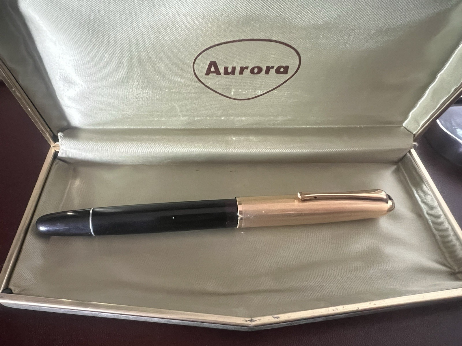 🔴 AURORA penna stilografica 88 pistone pennino ORO scrive 351965 vintage 1950