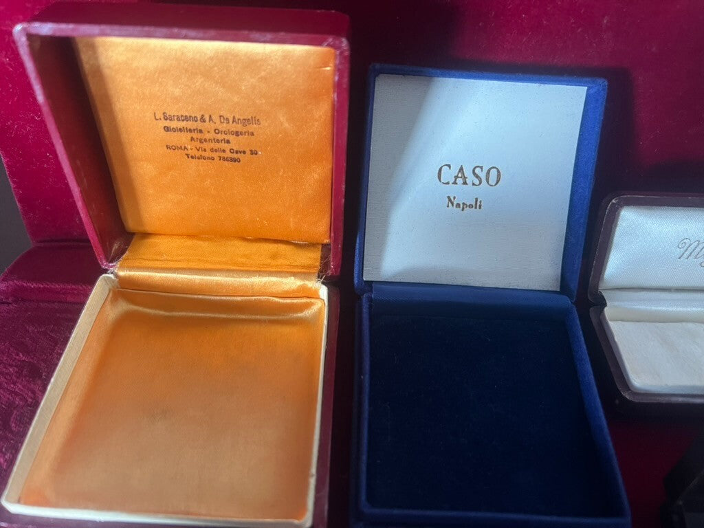 🔴 Schmuckkästchen für Anhänger, Ohrringe, Manschettenknöpfe, Schmuckkästchen, Etuis, Nr. 20 