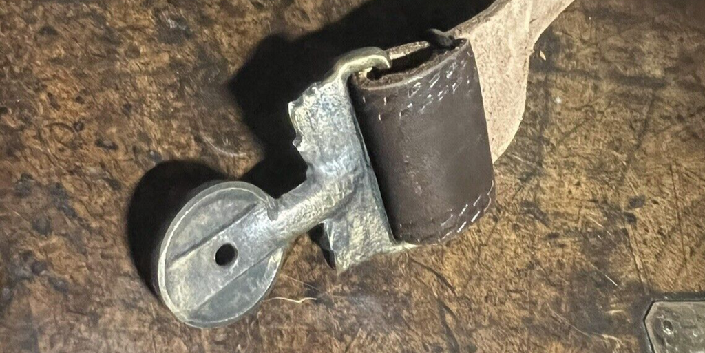 🔴 ROYAL CARABINERS cinta militare 12 th di cuoio inglese fibbia metallo VINTAGE