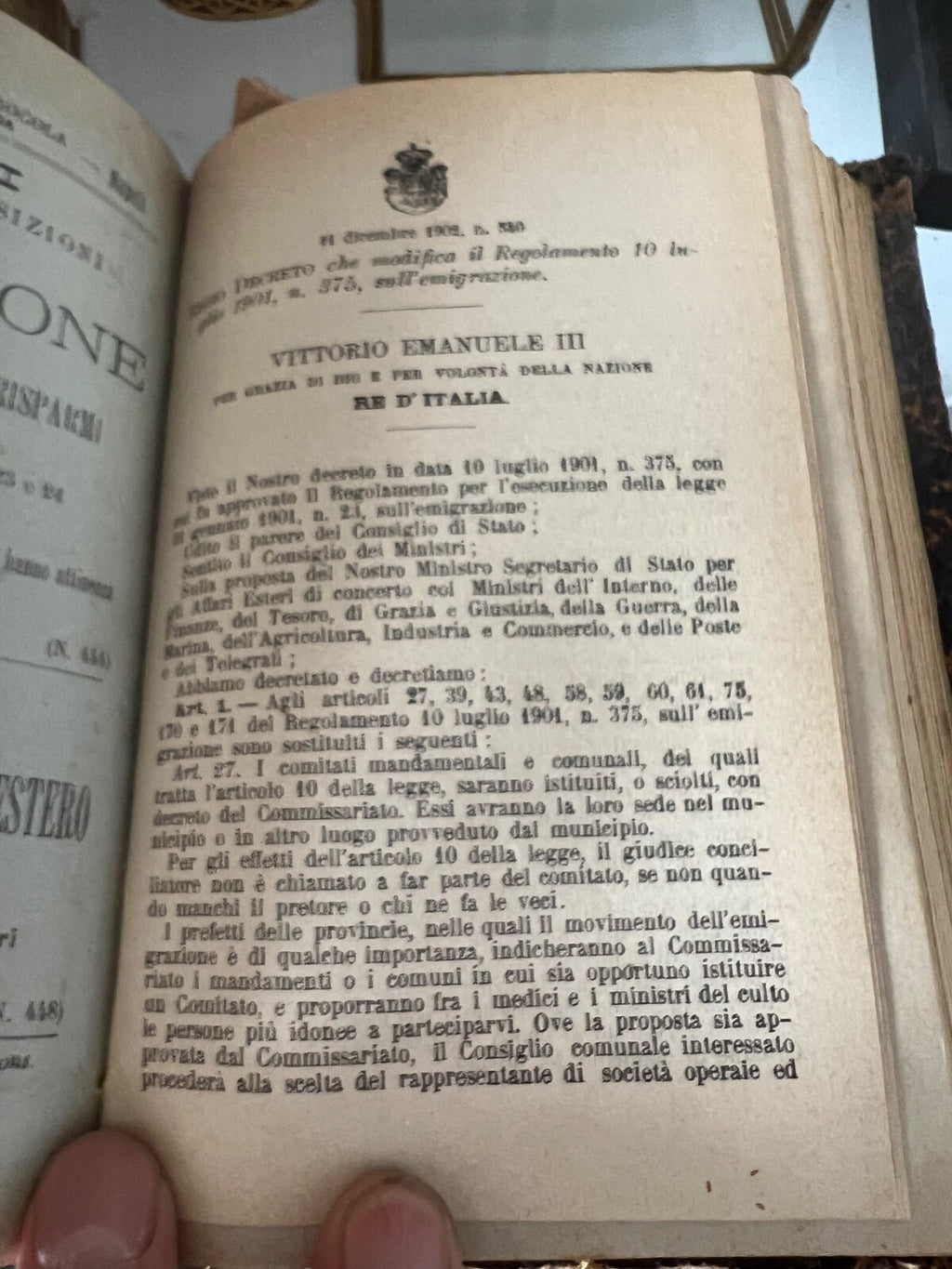 Housse Regno Italie Lire Et Règlement Le Réforme Napoli Du 1897 Ancien Rare