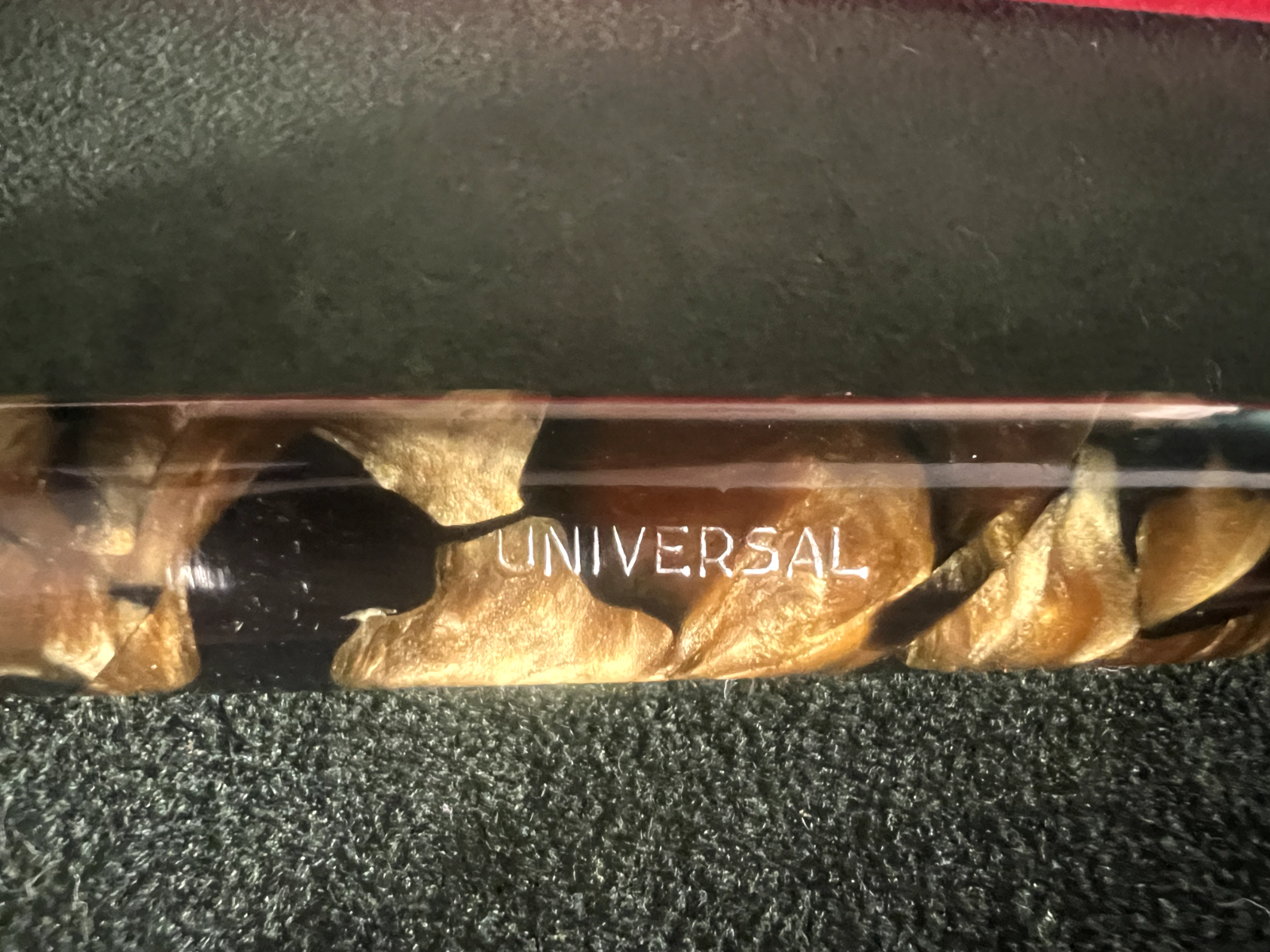 🔴 UNIVERSAL penna stilografica celluloide con pulsante scrive vintage 1940
