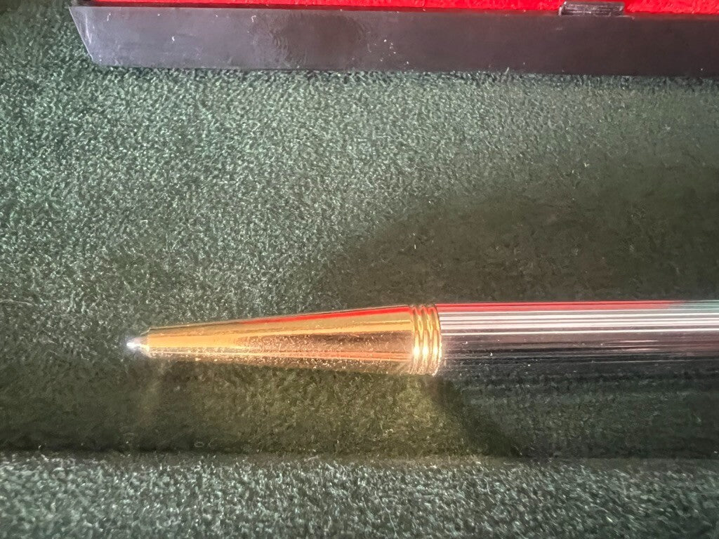 🔴 Penna stilografica e sfera mini e standard metallo cromate scrivono vintage