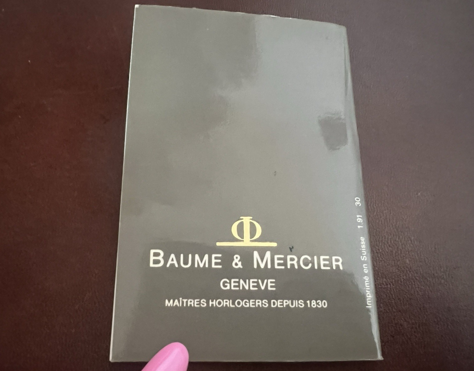 🔴 BAUME & MERCIER libretto istruzioni orologio RIVIERA lingue internazionali