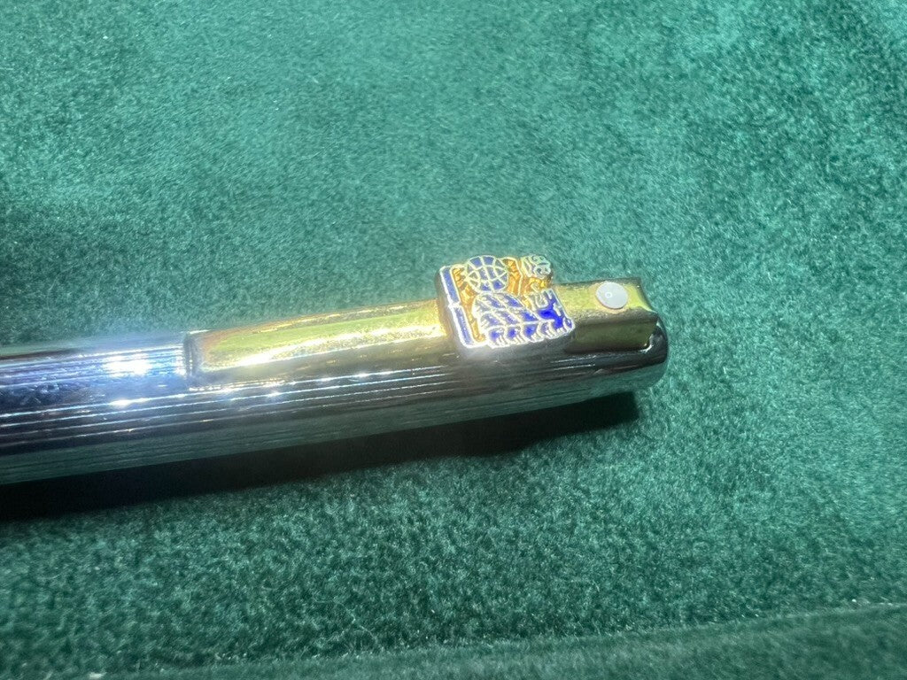 Sheaffer Stylo-Plume Sphère Chrome Avec Joint D'Étanchéité Cip Snap Écrit Cru