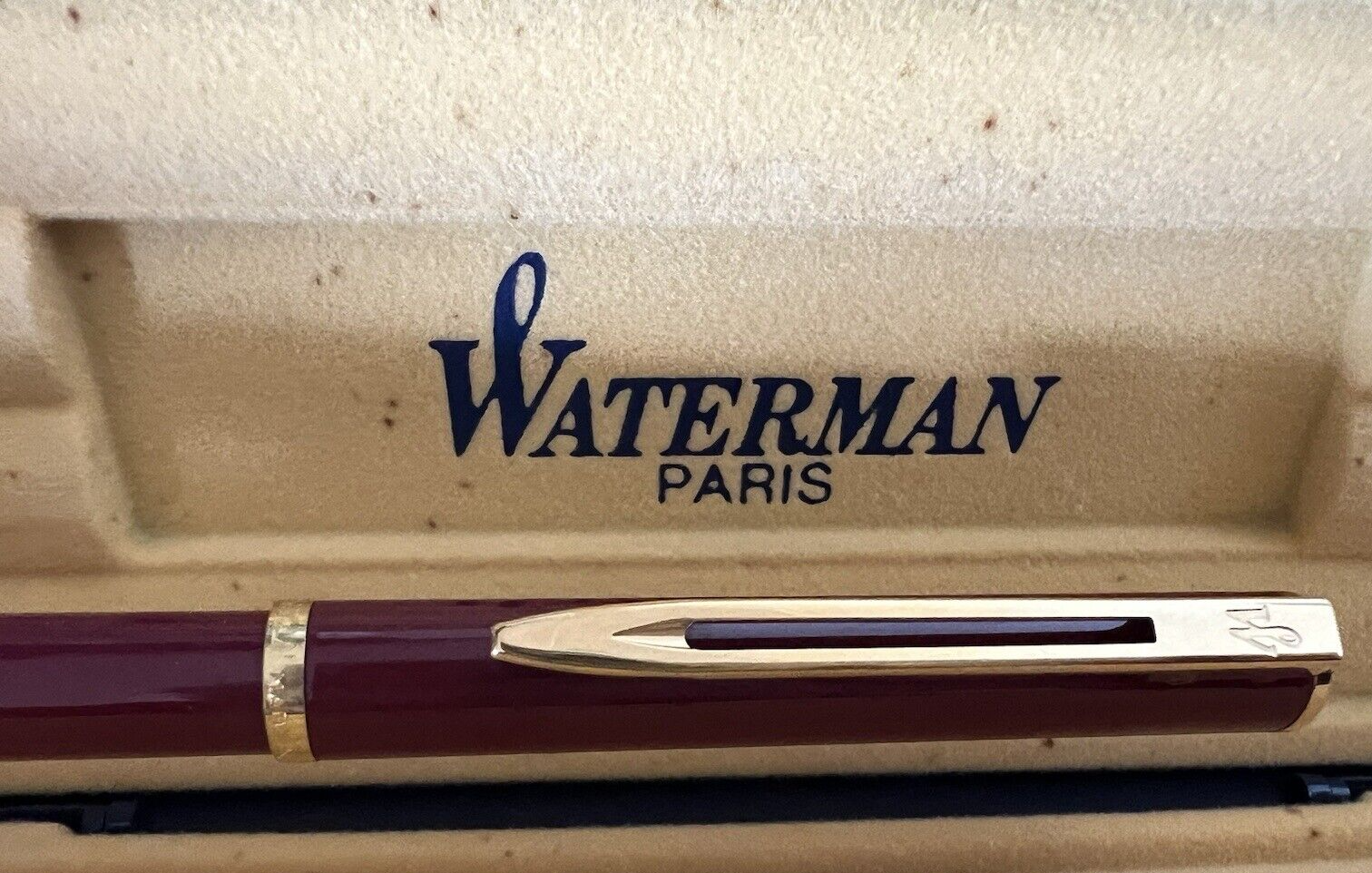 🔴 WATERMAN penna sfera lacca EXECUTIVE rosso bordeaux scrive garanzia