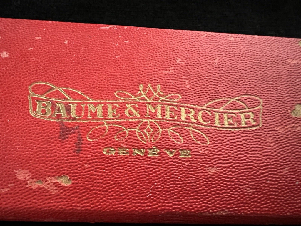 BAUME & MERCIER Boîtier Boîte Montre à Bracelet Rouge Housse Vintage