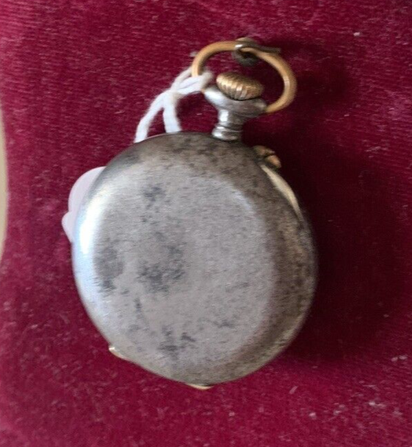 🔴 Orologio tasca FRANCESE carica manuale quadrante ceramica funziona antico