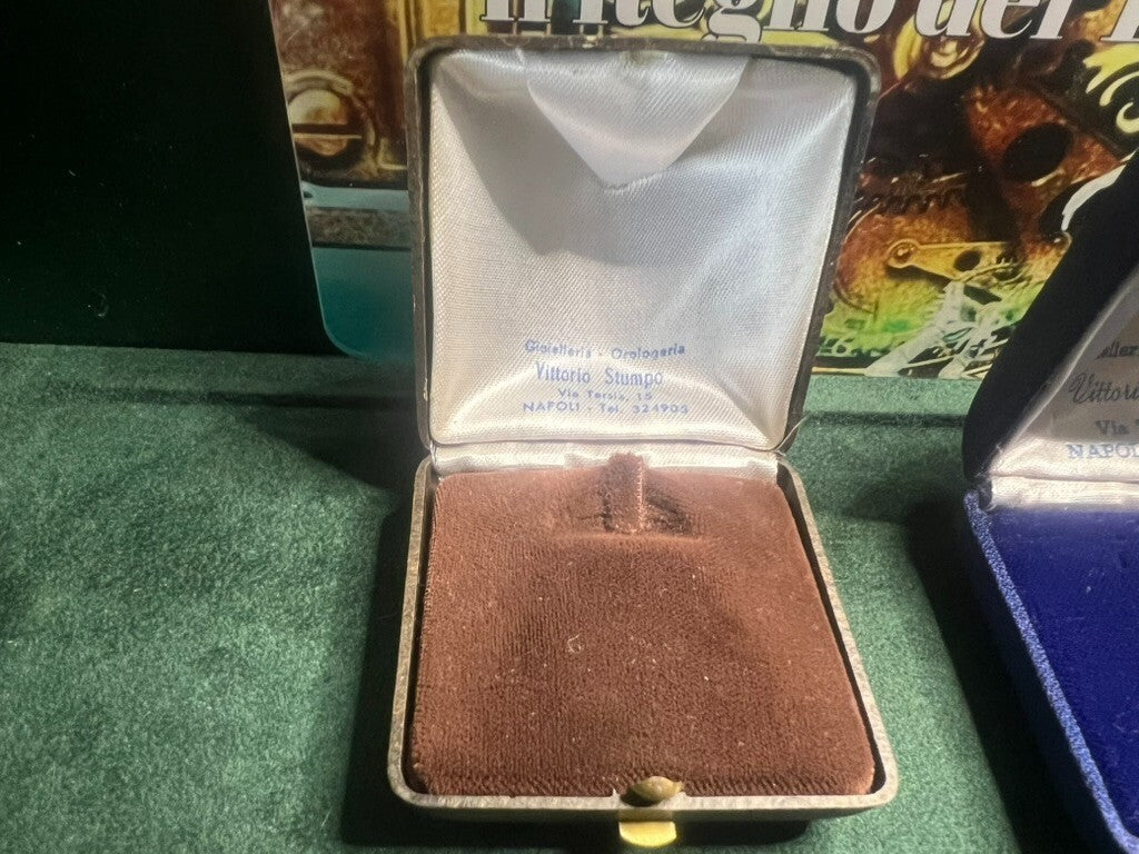 Boîtes Anneau Cas Münzetuis Münzetui Cas Bijou Lot 3 Pièces Vintage