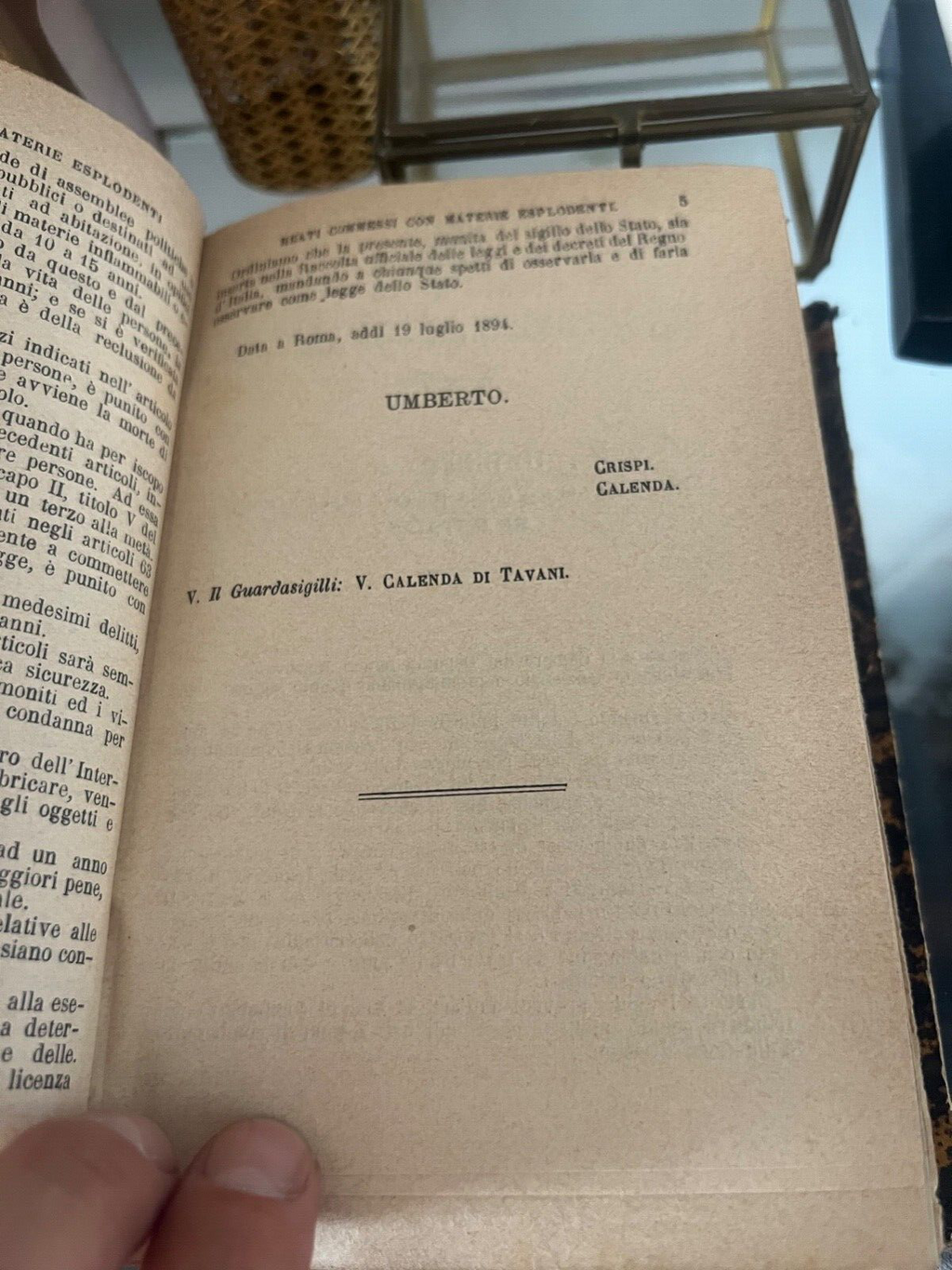 Housse Regno Italie Lire Et Règlement Le Réforme Napoli Du 1897 Ancien Rare