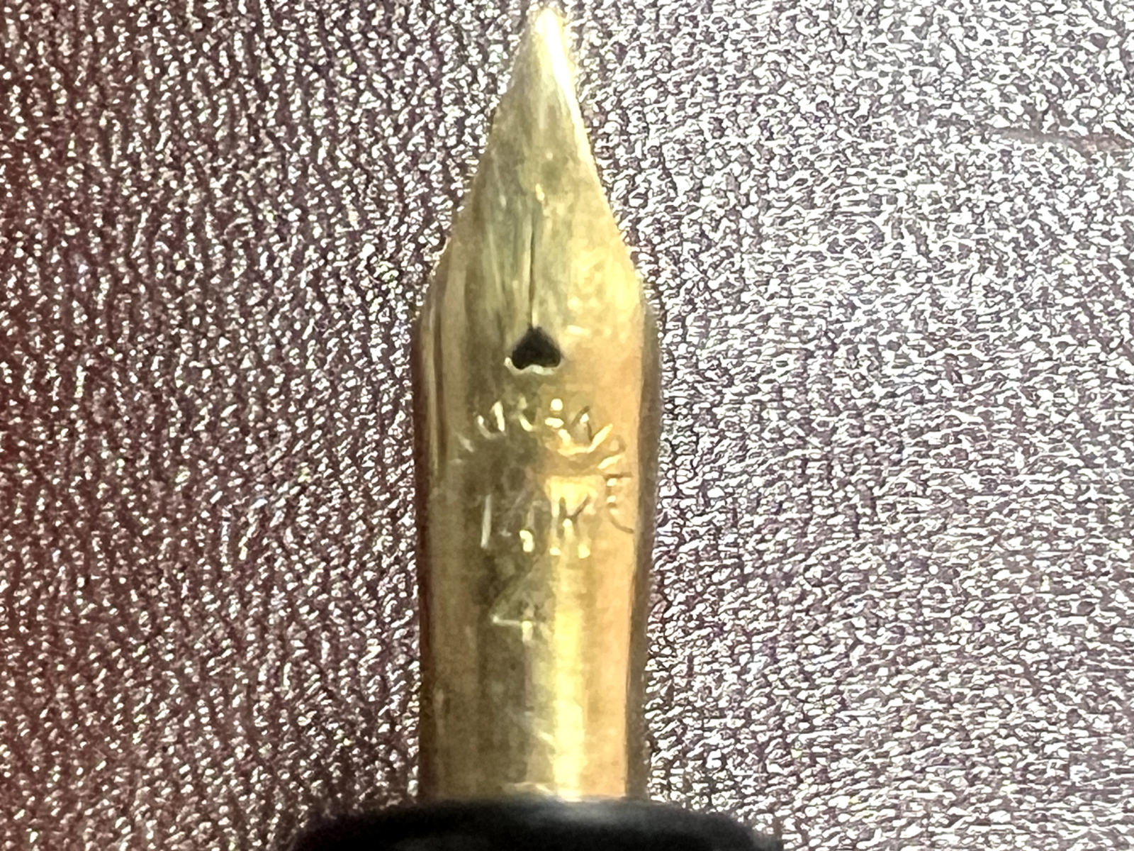 🔴 Penna stilografica celluloide rossa a pulsante pennino ORO scrive vintage