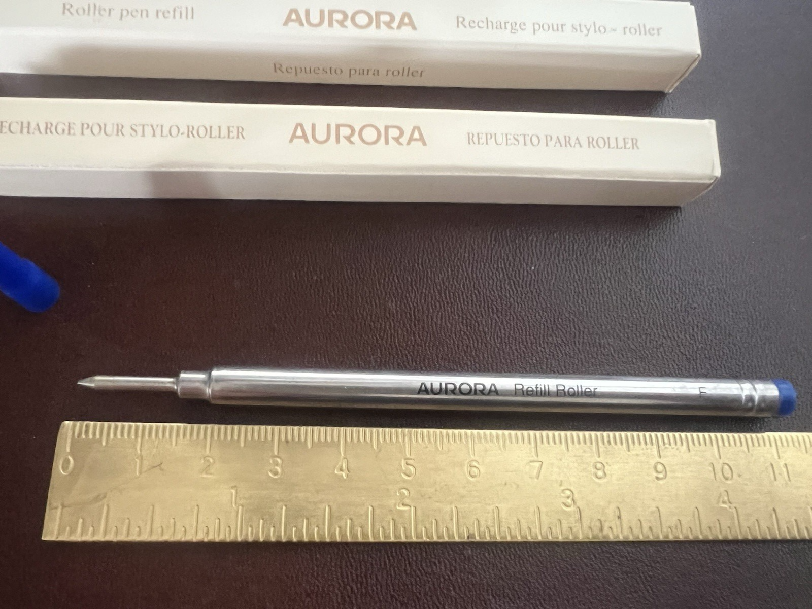 Waterman Recharge Stylo-Plume Roller Encre Bleu F Fine Recharge 2 Stück 